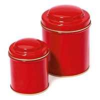 Puszka `Plain Czerwona` okrągła  50g